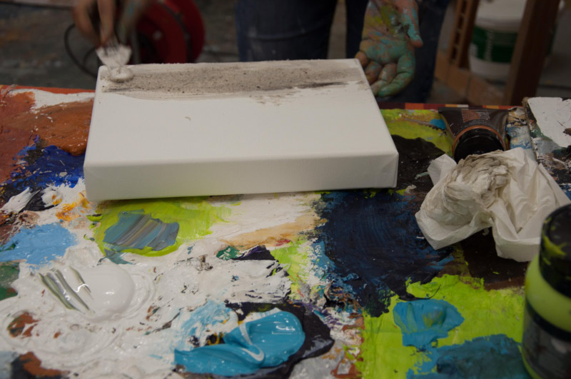 Preparazione della tela